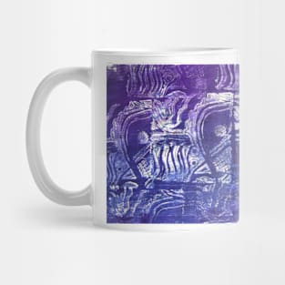 Blue Fish Abstract Mug